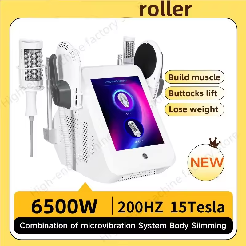 2 IN 1 200HZ MYOSLIM EMS Roller 360 Degree Infrared Vacuum Inner Ball Roller Massage Machine for Cellulite Reduction Body Slimming Fat Removal