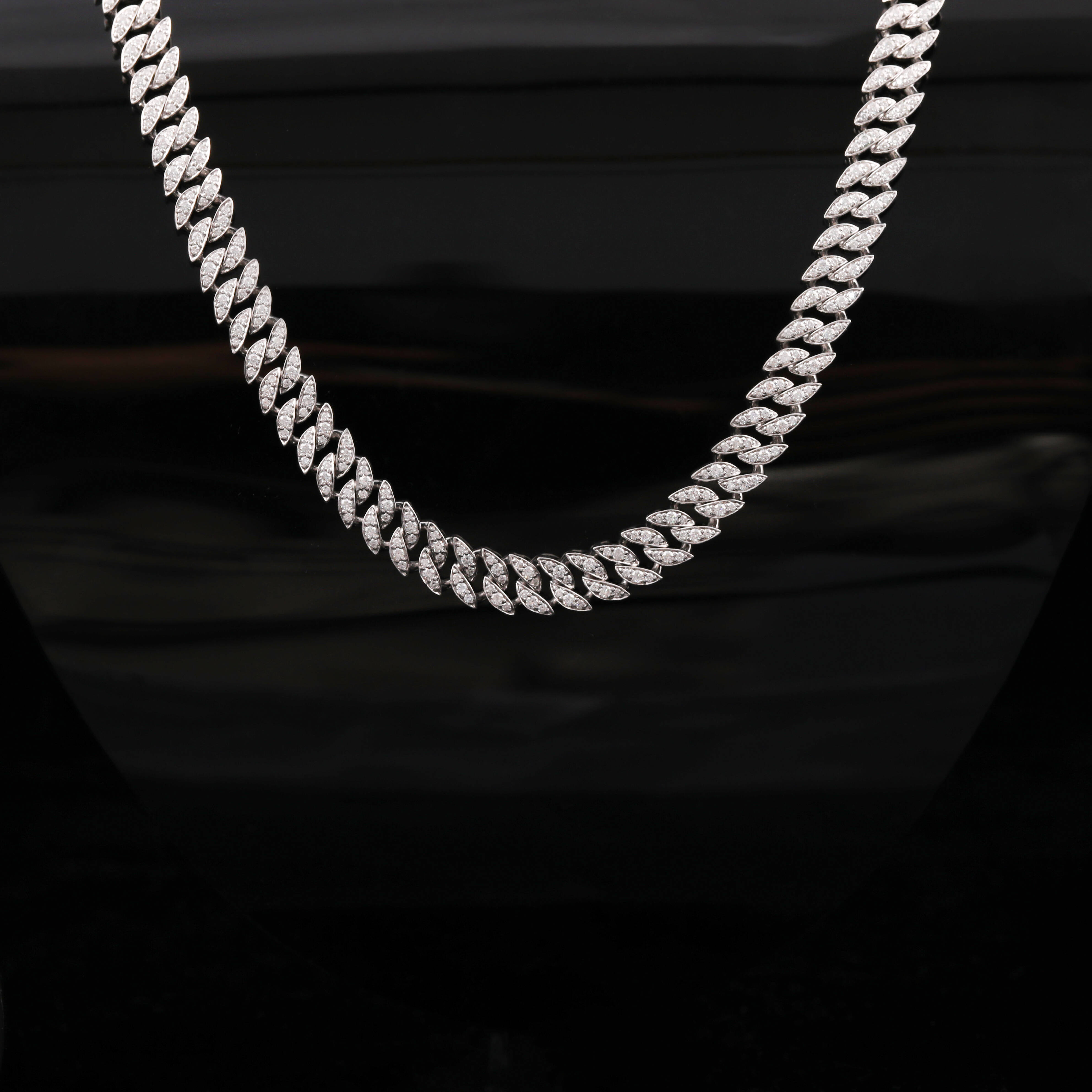 8mm Moissanite Iced Diamond Cuban Link Chain Solid 925 Sterling Silver Hip Hop Necklace Miami Style Body Jewelry Hip Hop Style