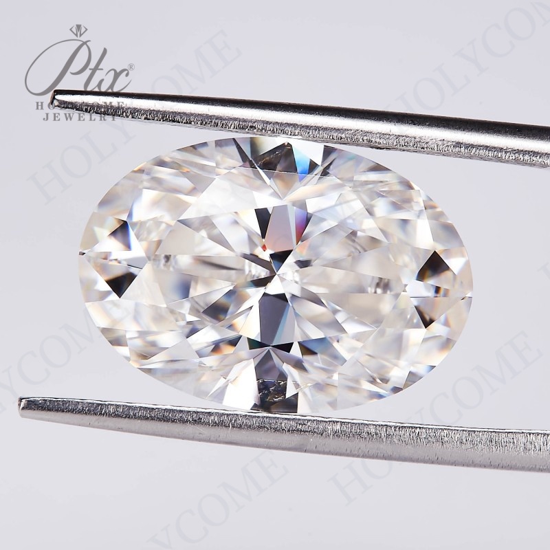 Moissanite Loose Stone VVS1 D Color Oval Cut 100% Pass Diamond Tester Moissanite Gemstone Beads for DIY Jewelry Making with GRA Certificate