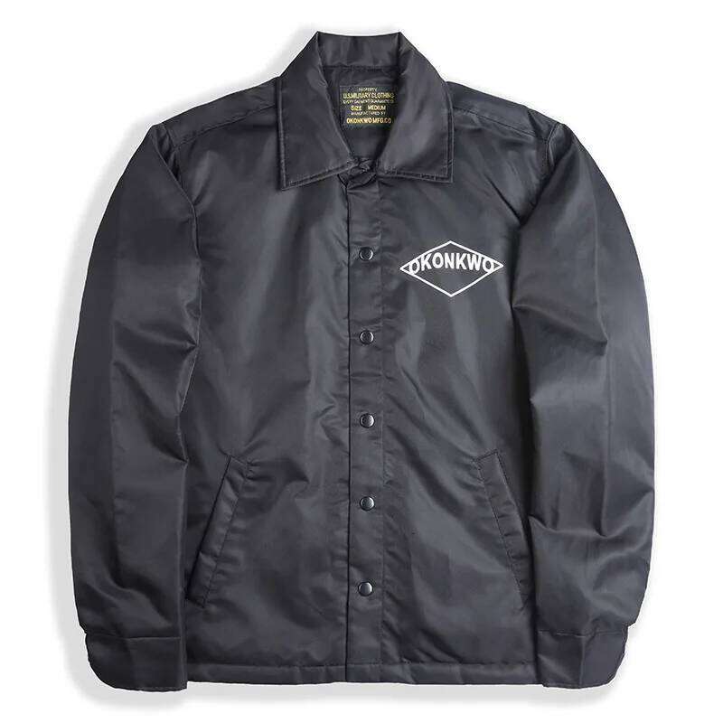 OKONKWO Thickened Quilted Waterproof Windbreaker Men's And Women's Printed Baseball Jacket