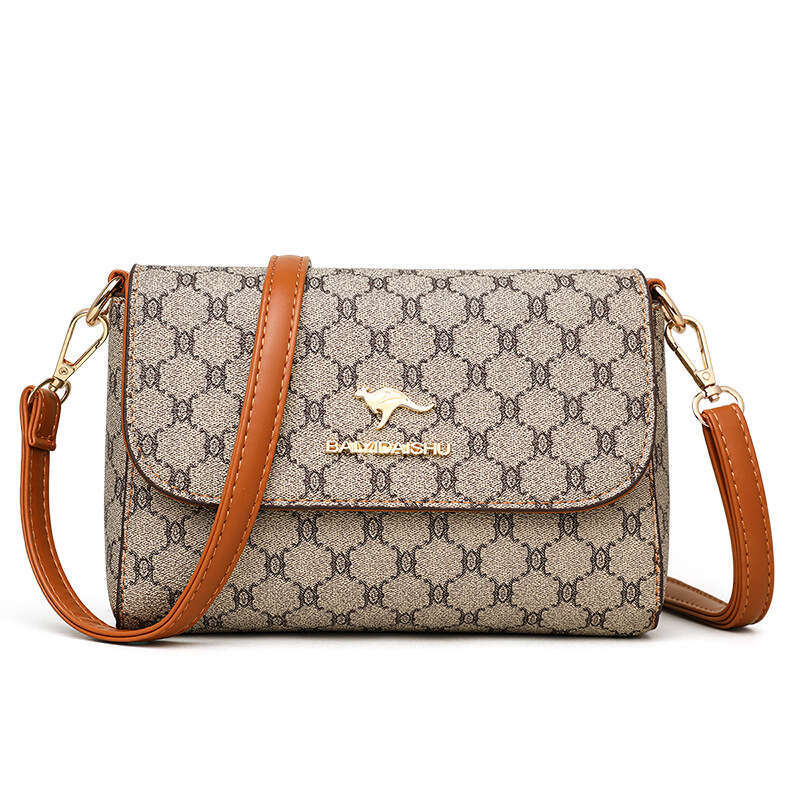 womens 2023 new fashion printed shoulder handbag small square versatile highquality texture crossbody bag trendy