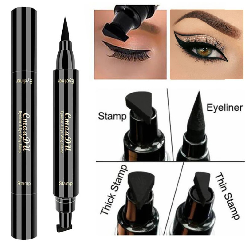 Big Seal Stamp Liquid Eyeliner Pen Waterproof Fast Dry Black Eye Liner Pencil With Eyeliner Cosmetic Double-ended Eyeliner 250717