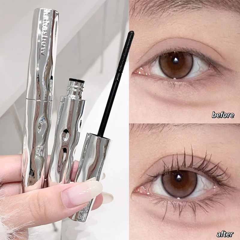 Silver Silk Fiber Matte Mascara Makeup Ultra-Fine Brush Lengthens Eyelashes Waterproof Fast Dry Eyelash Extension Mascara Makeup 250717