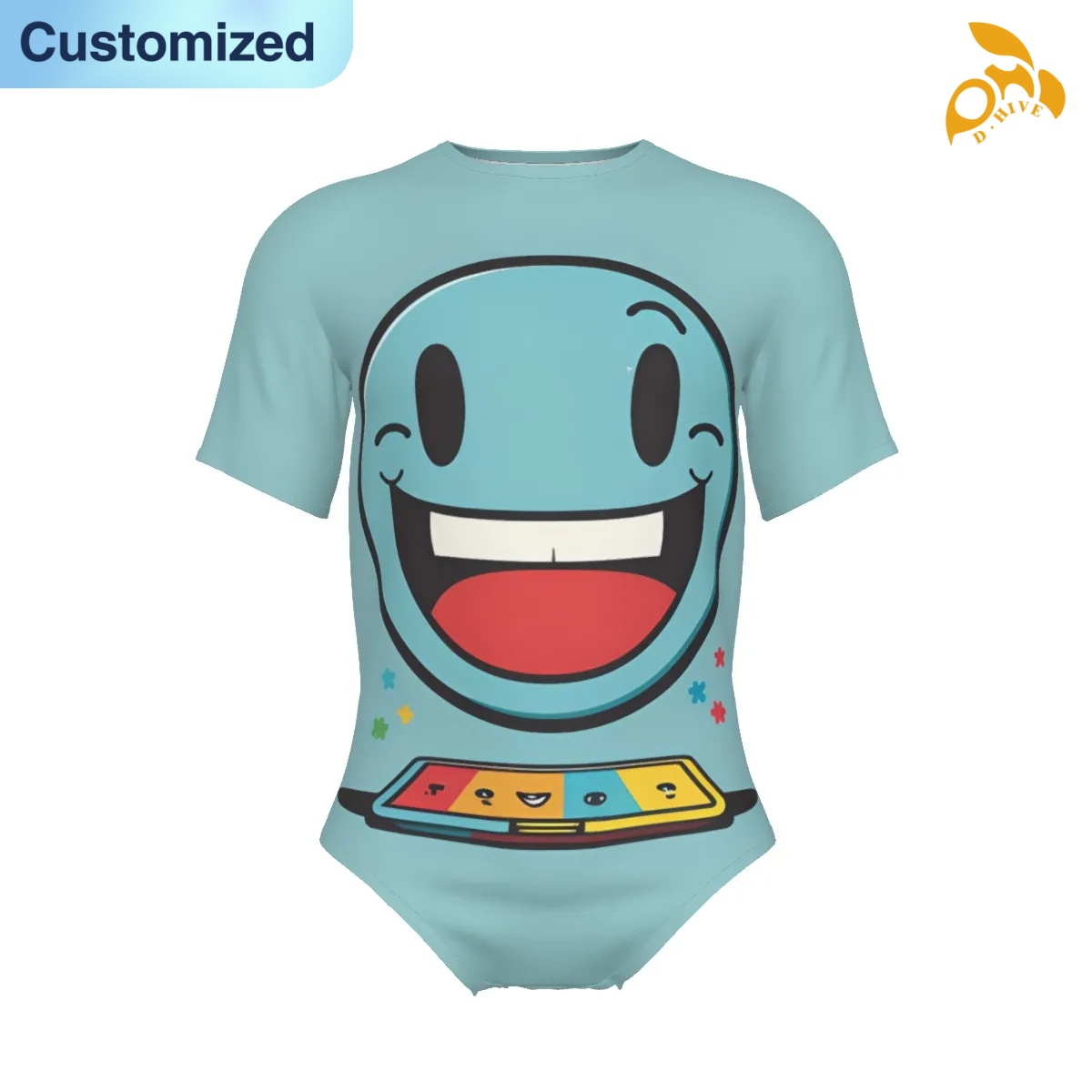 free shipping designer of customized soft full-body printed men's tight-fitting jumpsuits with exquisite patterns from US