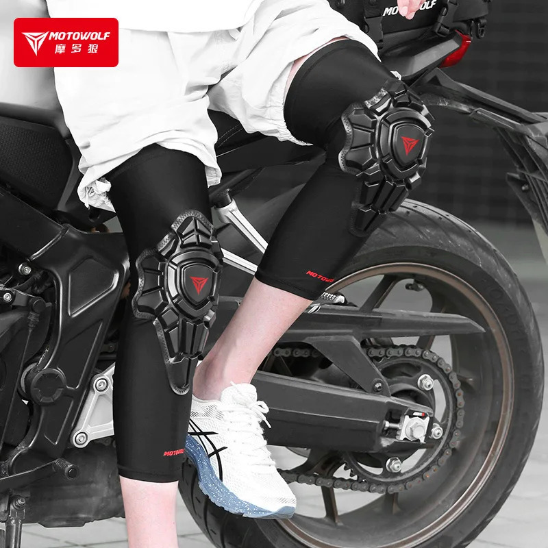 Motowolf Summer Motorcycle Knee Pads MX MTB Articulated Motocross Brace Motorcyclist Elbow Protection Equipment 250708