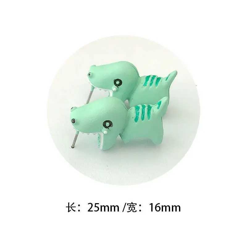 2pcs/1pair Animal Cartoon Stud Earrings for Women Cute Dinosaur Little Dog Whale Clay Bite Ear Jewelry Funny Gifts Fashion XJ250718