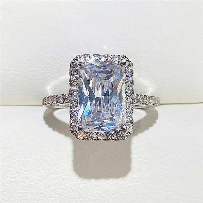 Lihong Light classic 925 sterling silver square ring as a jewelry gift for womens engagement party 250715