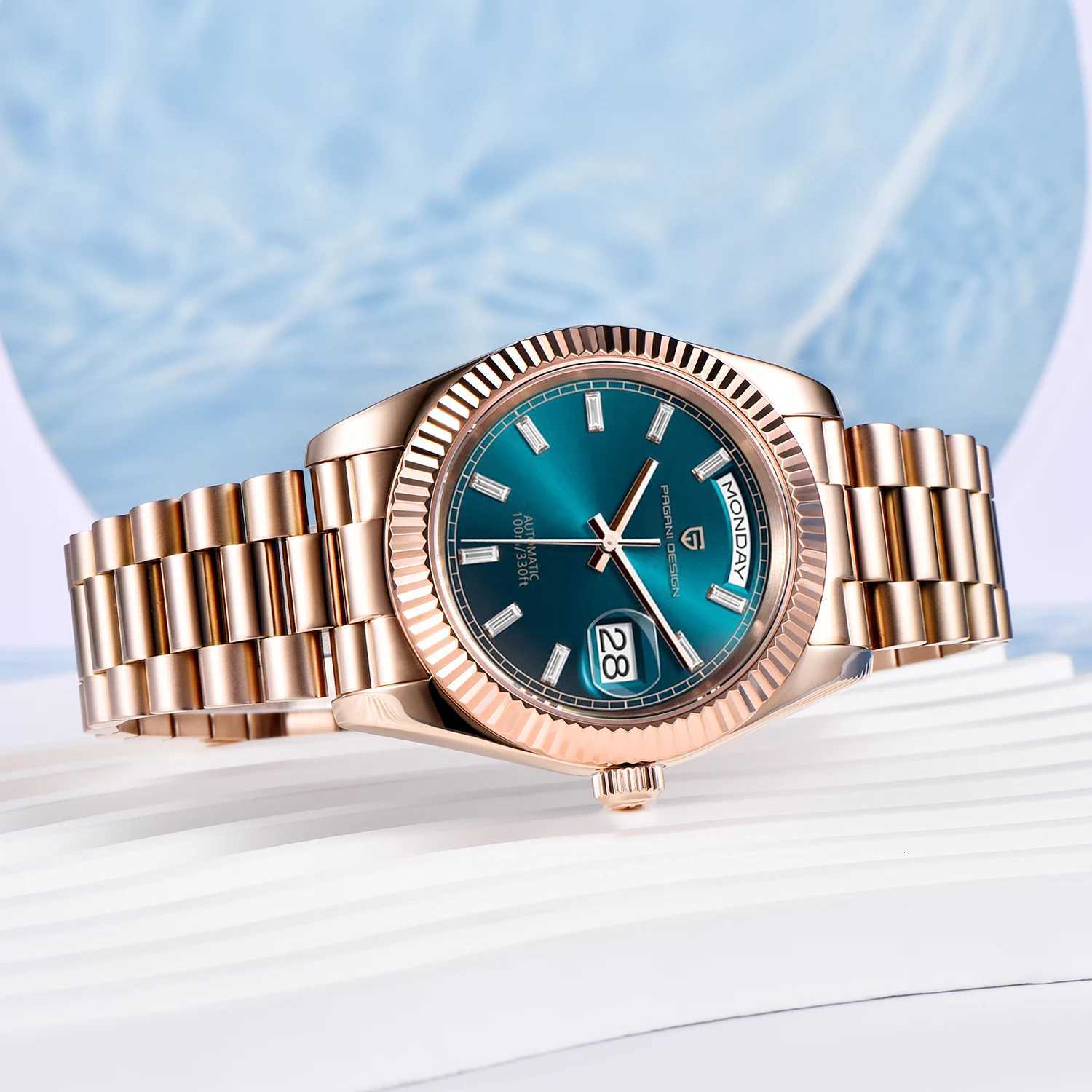 36 Mens Watches Rose Gold Luxury Automatic Watch For Men Mechanical Wristwatches Sapphire Mirror Clock Gift Man W250718