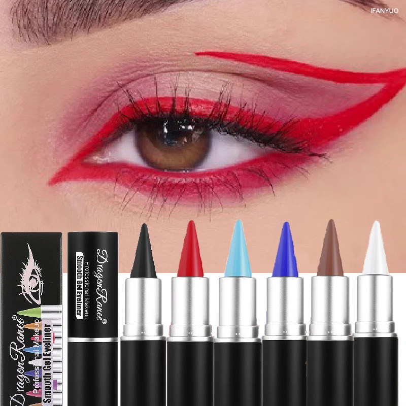 12Color Matte Eyeliner Pencil Smudge-Proof Lazy EyeShadow Cream Texture Easy Coloring Eye Liner Pen Black White Green Eye Makeup 250717