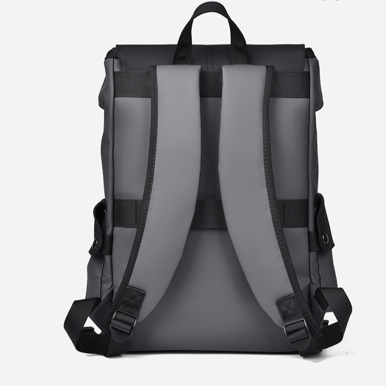 Free Shipping Designer Luxury New Business Backpack Men's Double Shoulder Bag Large Capacity Travel Laptop Bag Work Functional Bag Trendy PU Leat