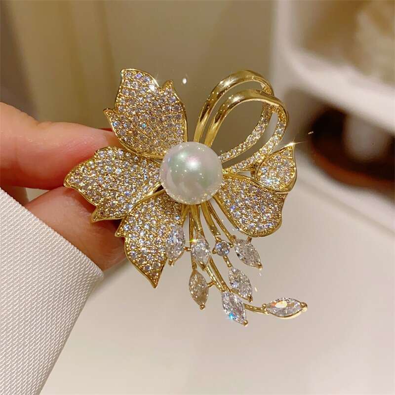 New Alloy Brooch High-End Niche Women Wholesale High-Grade Pin Coat Suit Premium Versatile Boutonniere