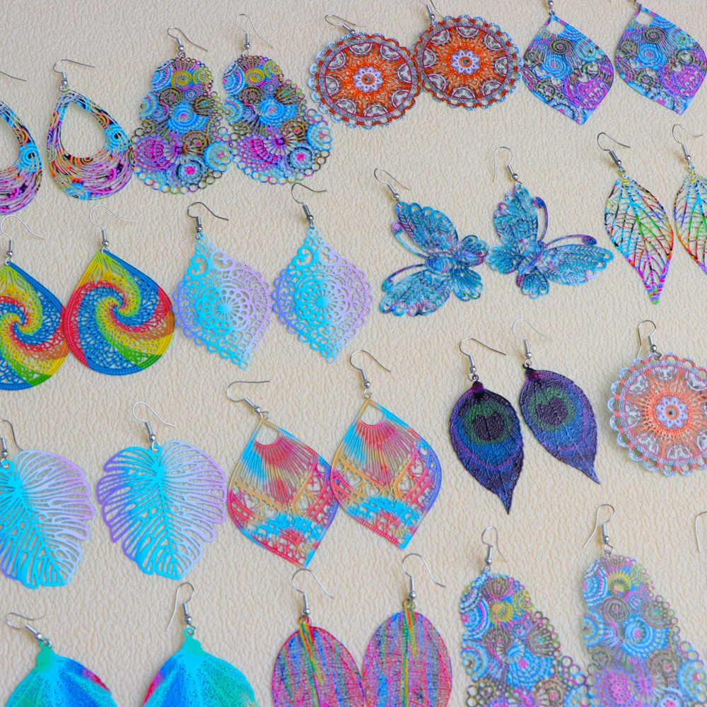 10Pairs/Lot Elegant Simple Stainless Steel Women Earrings Geometric Heart Mixed Style Jewelry Gift Giving Wedding Travel 250716