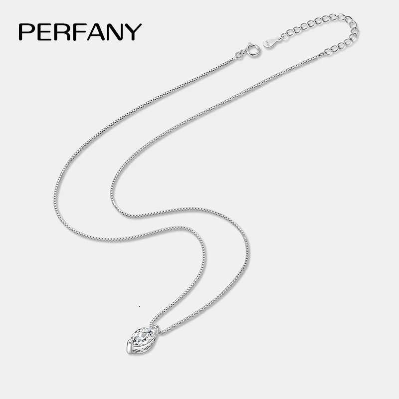 PERFANY 1CT Marquis Cut Moissanite Necklace for Wen S925 Pure Silver Water Dropt Diamond Pendant Fashion Party Jewelry W250718