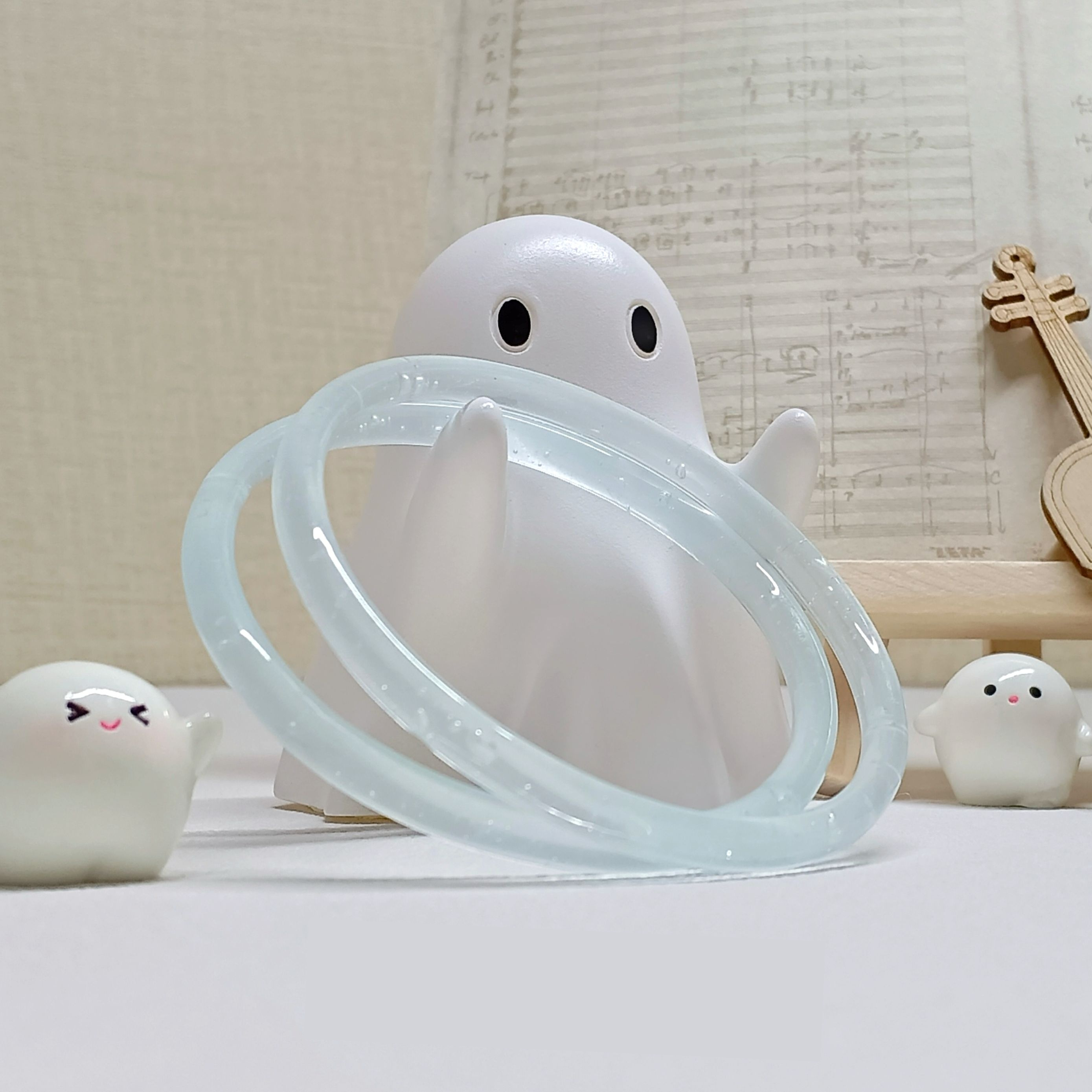 Xiling Original Design "Jingling Bells, Clear Sky" Glazed Glass Artistic Jewelry