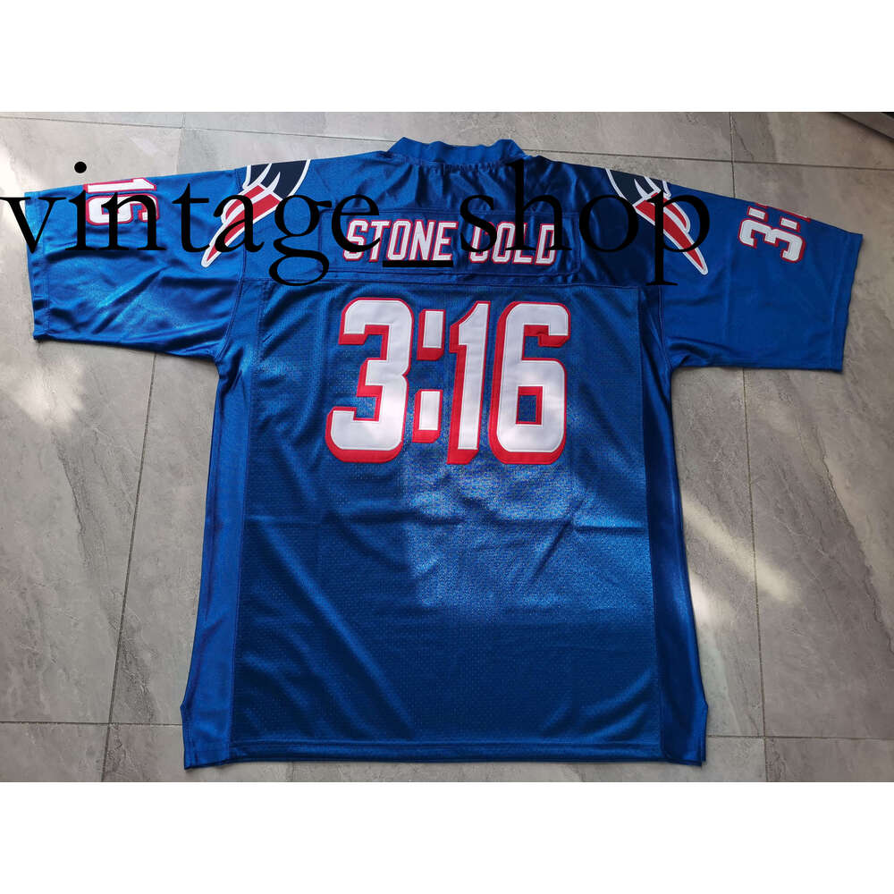 Vin8 Football jerseys Physical photos blue white 316 Stone Cold Steve Austin PATS Men Youth Women High School Size S-6XL or any name and number jersey