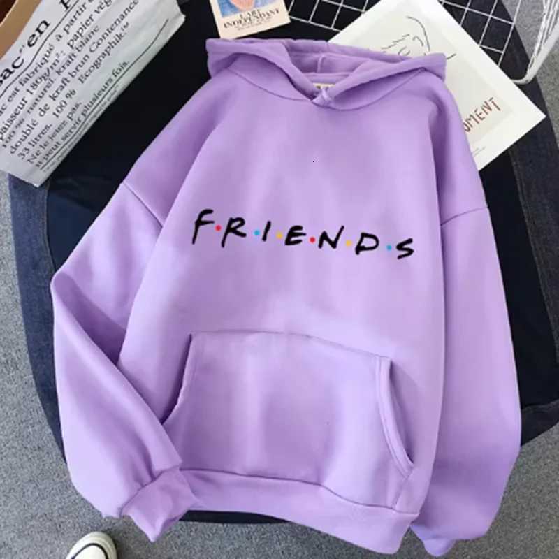 Women Friends Print Hoodie Long Sleeve Pullover Fashion Clothing Casual Solid Color Female Spring Autumn Fashion Streetwear Z250719