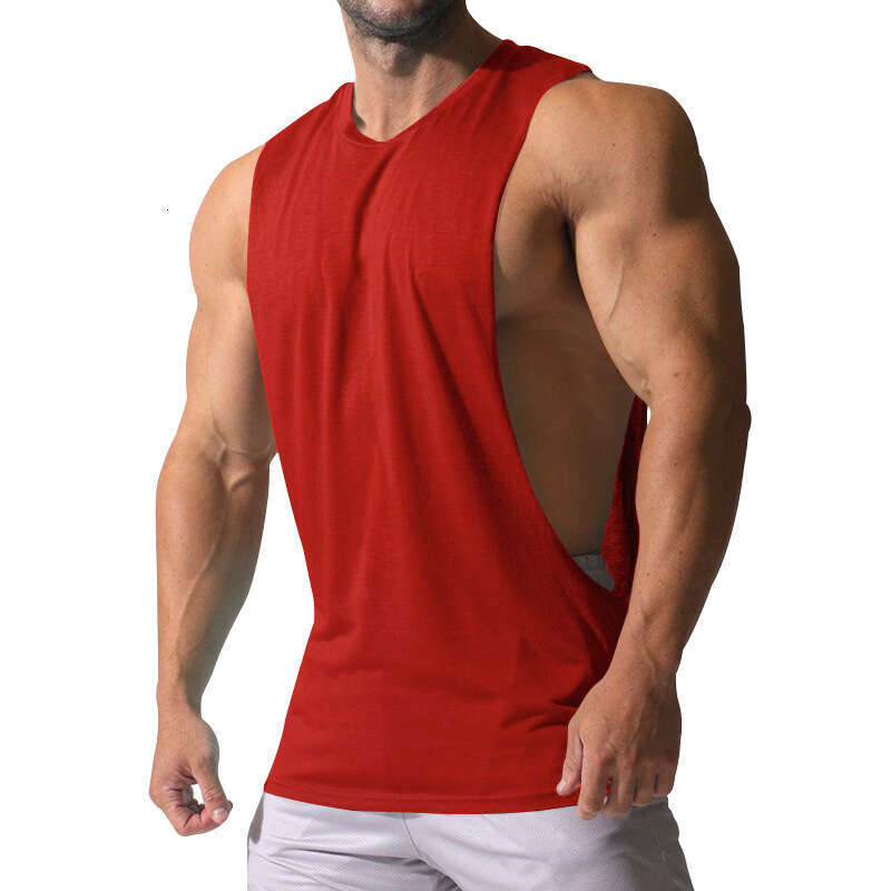 New Vest Foreign Trade Muscle Men Sports Casual Solid Color Men Sleeveless Tank Top T-Shirt