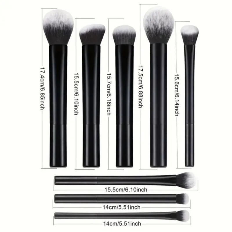 9pcs Multifunctional Black Makeup Brush Set With 1pc Beauty EggSoft Bristles for All Skin Types AlcoholFree Cosmetic Brushes 250716