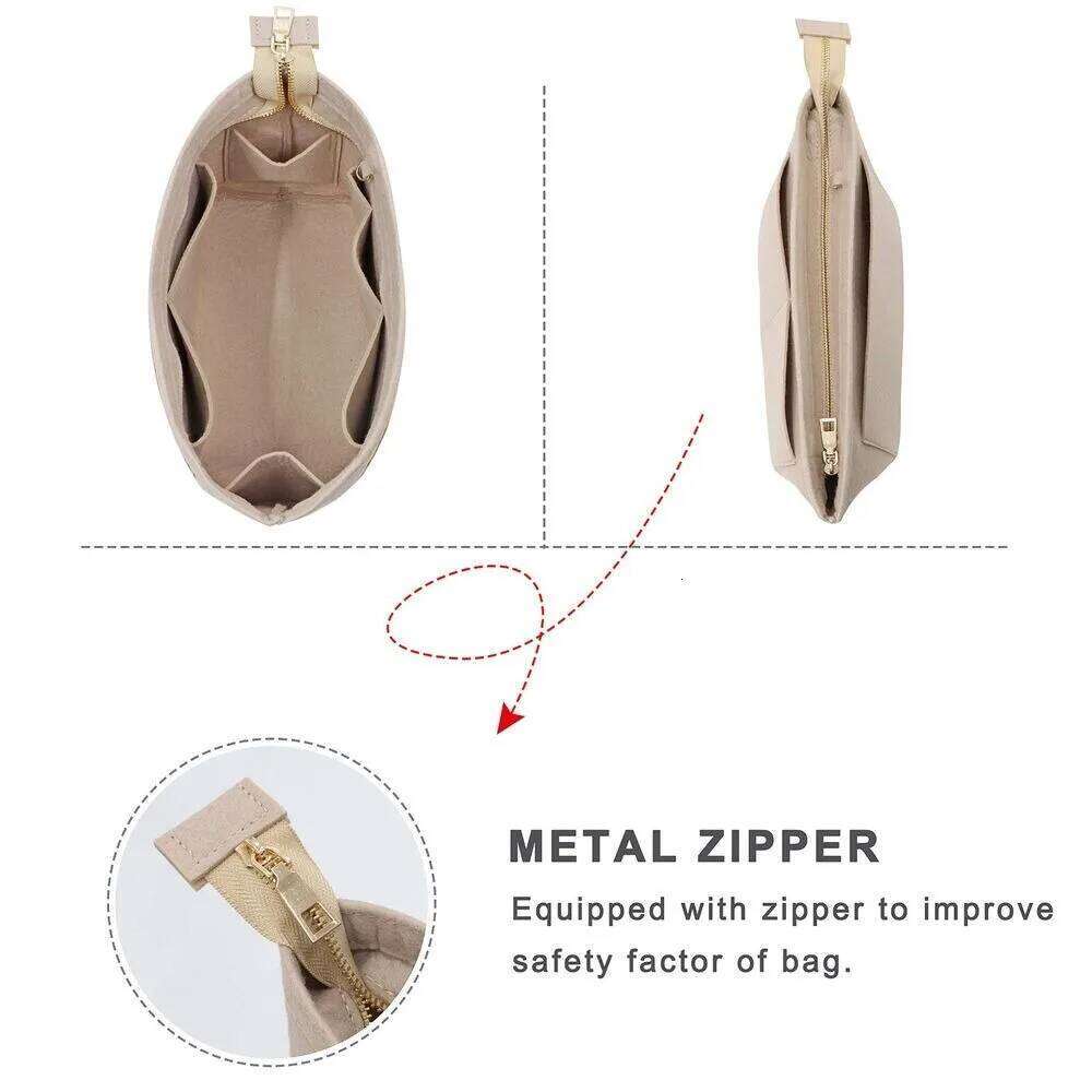 Portable Travel Organizer Felt Bag Tote Cosmetic Insert Liner se Pouch Women Storage Bags For Handbag X250718 X250718