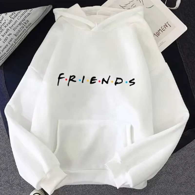 Women Friends Print Hoodie Long Sleeve Pullover Fashion Clothing Casual Solid Color Female Spring Autumn Fashion Streetwear Z250719