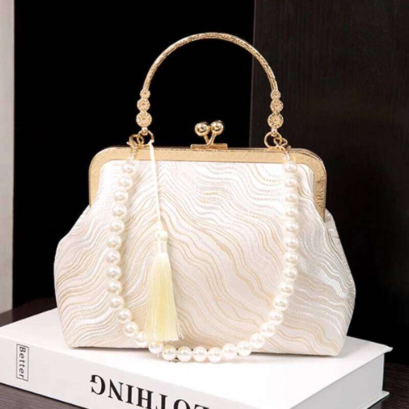 New Pearl Bead Women's High Quality Women Handbag Versatile Crossbody Shoulder Bag
