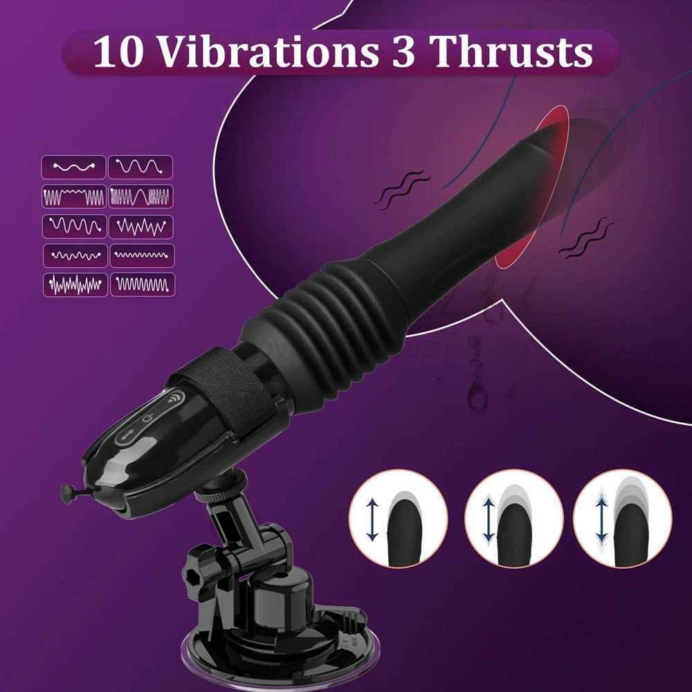 Thrusting Dildo Vibrator Sex Machine Auto Telescopic Vagina Anal Stimulator G Spot Clitoral Female Masturbator Sex Toy for Women Z250719