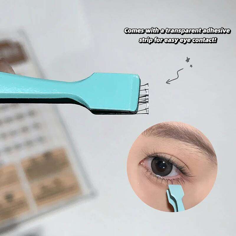 Gege Bear Glue-Free False Eyelashes, 6mm Lightweight Natural Curling, Easy to Apply Segmented Self-Adhesive Lower Eyelashes X250719