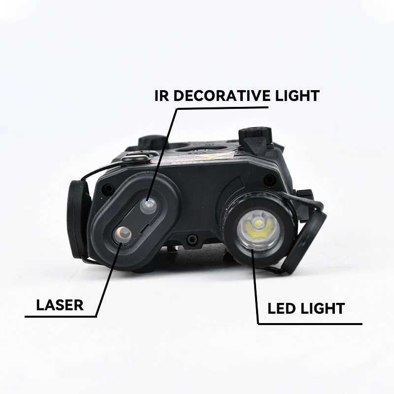 Tactical Airsoft PEQ15LA5C Red Dot Green Blue IR Fill Light Laser Indicator Optic Weapon Scout Light D Strobe Flashlight XJ250718