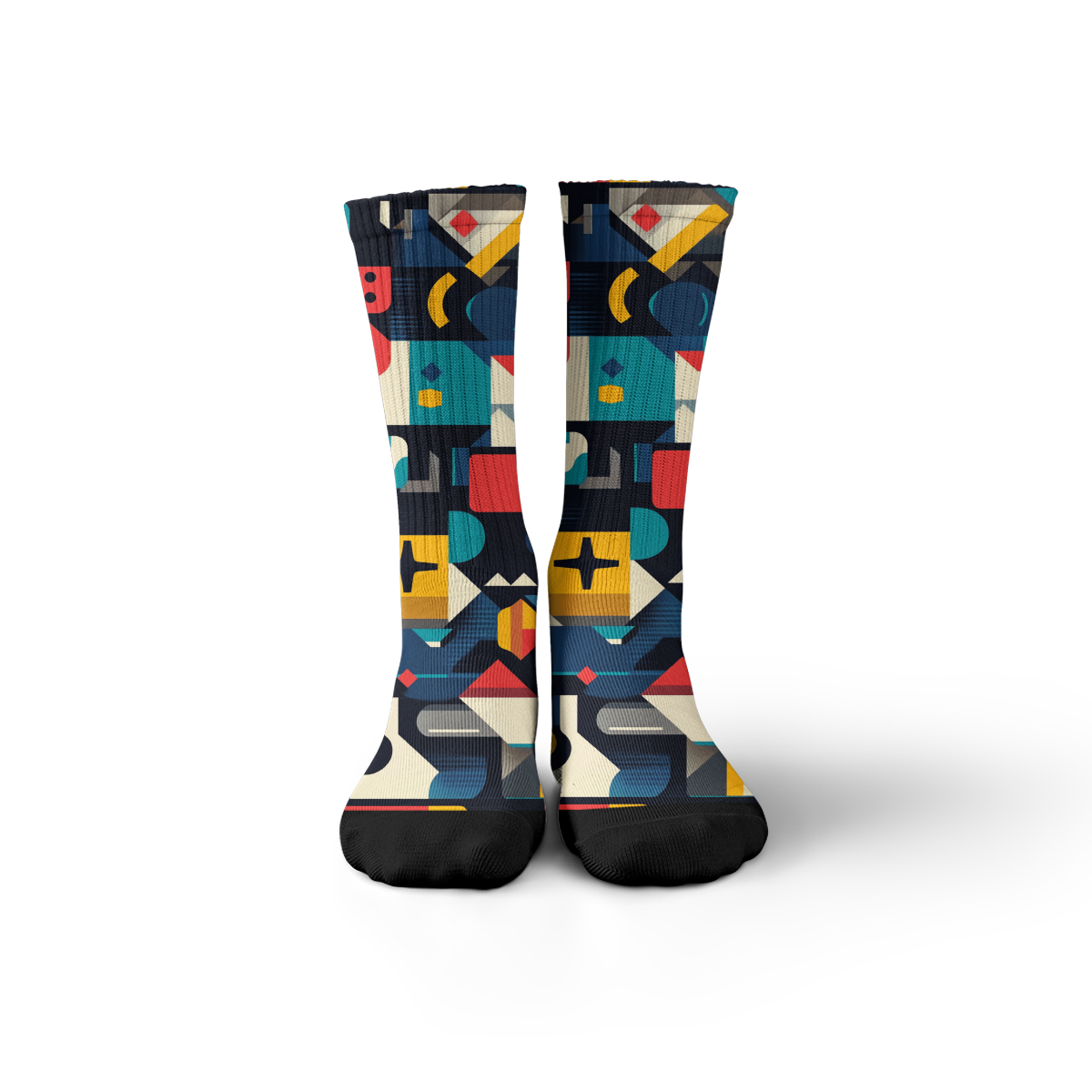 Unisex Tube Socks with Geometric Art Design for a Stylish Look C061