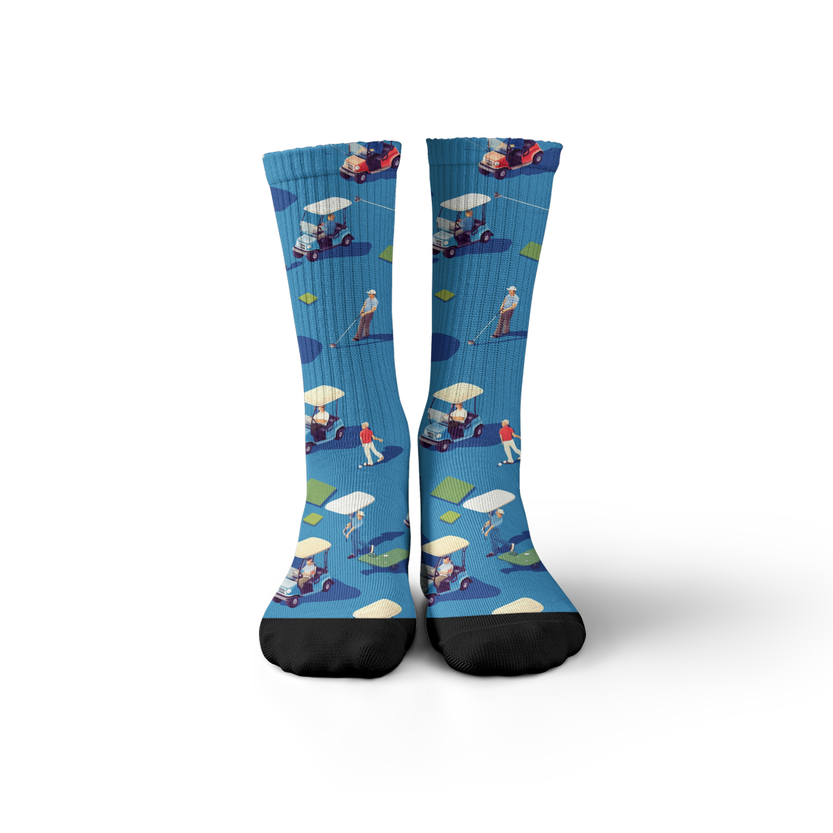 Golf Scene Unisex Tube Socks: Trendy Sporty Vibes C062