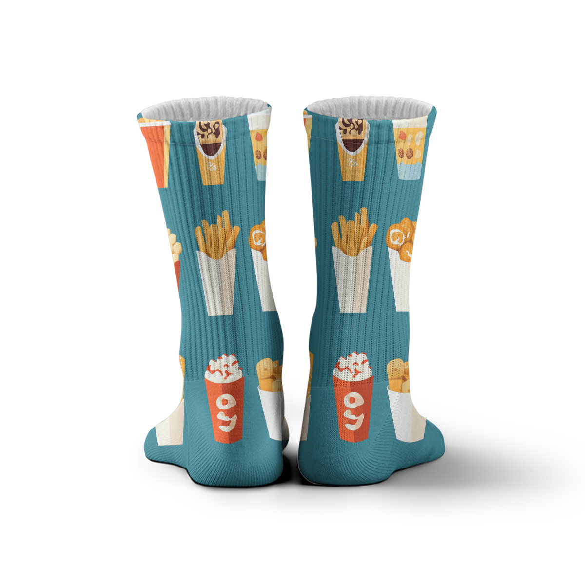 Foodie Fun Unisex Tube Socks: Socks: Trendy Snack - Lover Vibes C064