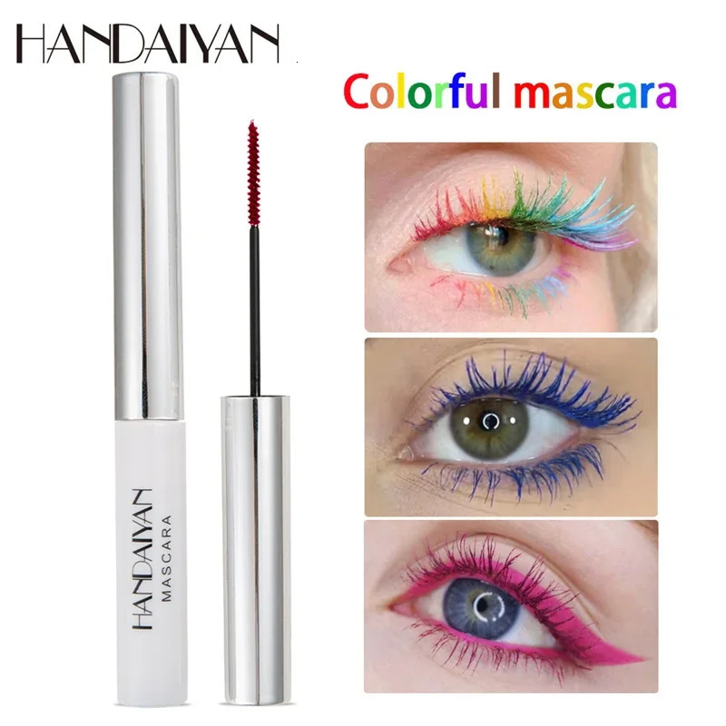 Colorful Mascara 4D Silk Waterproof Fast Dry Eyelash Extension Curl Makeup Lashes Blue Green Red Purple Black Cosplay Cosmetics 250717