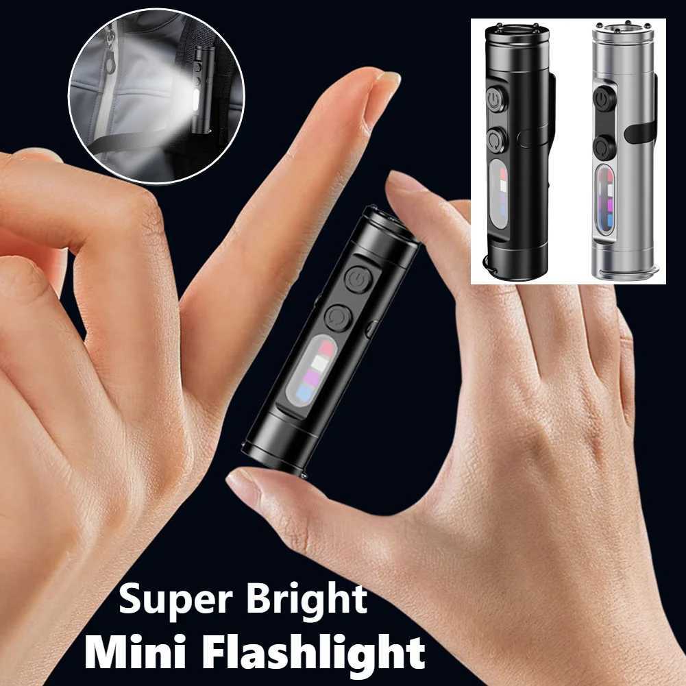 Mini Flashlight ergency Torch Rechargeab Micro D Flashlight with Hat Clip for Outdoor Hiking CamXJ250718