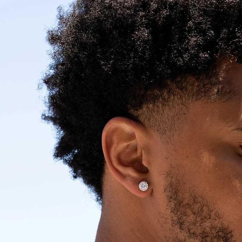 8AA Cubic Zircon Stud Earrings for Women/Men Exquisite Couple Earrings Fancy Anniversary Gift Silver Color Trendy Jewelry XJ250718