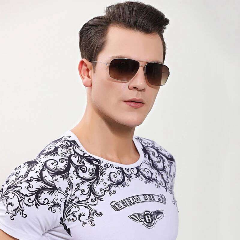 Titanium Retro frame ultra light non polarizing square glasses UV400 men's sunglasses 2025 women's outdoor sports