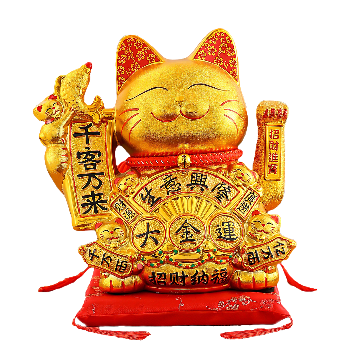 Artistically Crafted Ceramic Pet Sculpture Featuring -like Shaking Motion Elegant Golden Accents Inside Your Abode