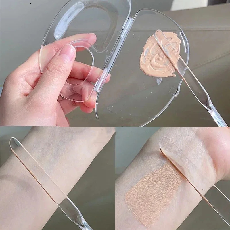 Foldable Liquid Foundation Palette Acrylic Makeup Tool Kit Mixing Cream Rod Set Spatula Stick Storage Tray Cosmetic 250716