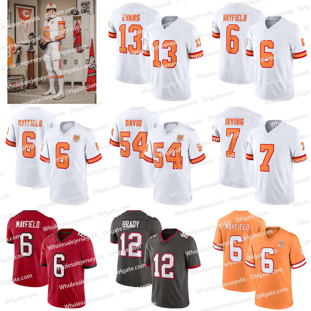 Baker 6 Mayfield Jersey 12 Brady 2025 Football Jerseys Mike E Bucky Irvin Chris Godwin Jr. Emeka Egbuka Vita Vea size 4XL 5XL