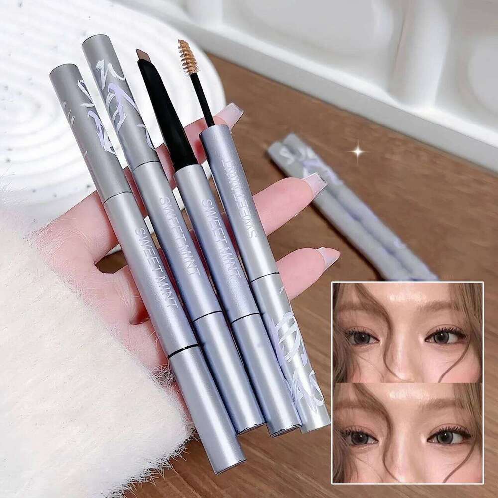 2 in1 Pencil Professional Cosmetics Makeup for Women 5 Colors Waterproof Tattoo Brush Long Lasting Eyebrow Pen X250719