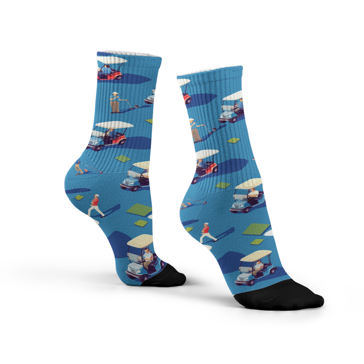 Golf Scene Unisex Tube Socks: Trendy Sporty Vibes C062