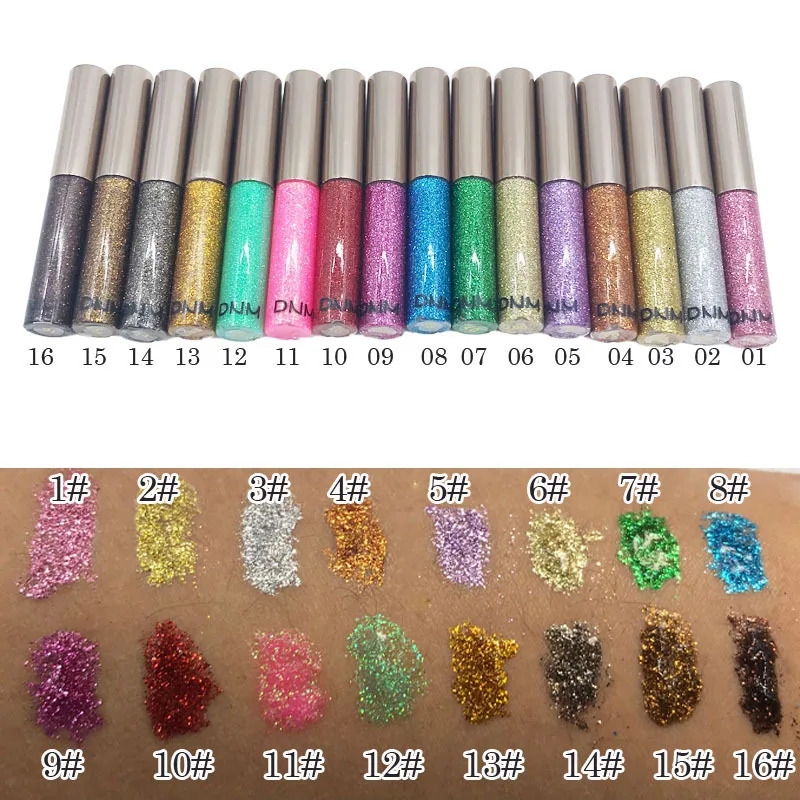 Glitter Highlighter Liquid Eyeliner Eyeshadow Waterproof Pearl Shiny Brighten Smooth Mini Fine Brush Eyeliner Makeup Beauty Tool 250717