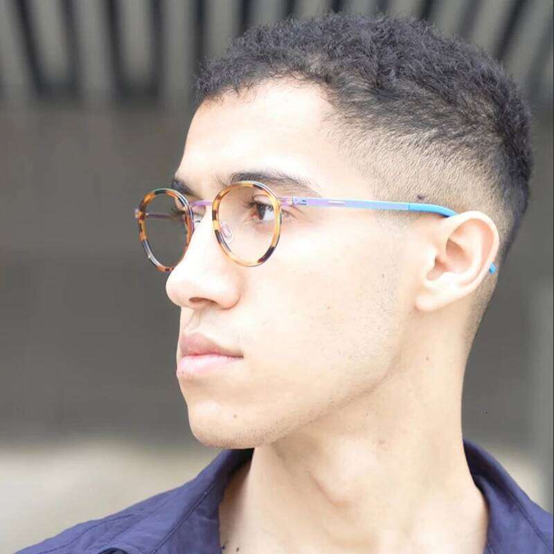 OFF Sale Glasses Frame Men Eyewear Thin Light Square Round Eyeglasses High Quality Fashion Classic Business Germany Brand Design