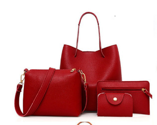 New Fashion PU Four-Piece Set Mother-Daughter Large Capacity Handbag Women's Bag