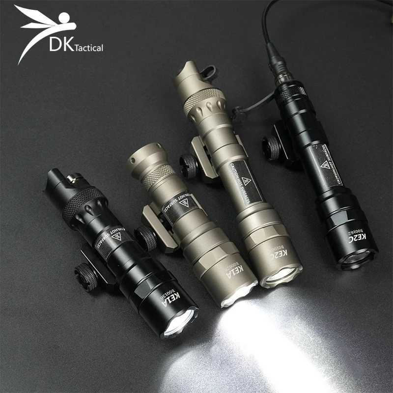 600 600B 300 300B Flashlight Tactical D Spotlight Light Hunting Rif Scout Light With Dual Function Switch For 21MM RailXJ250718
