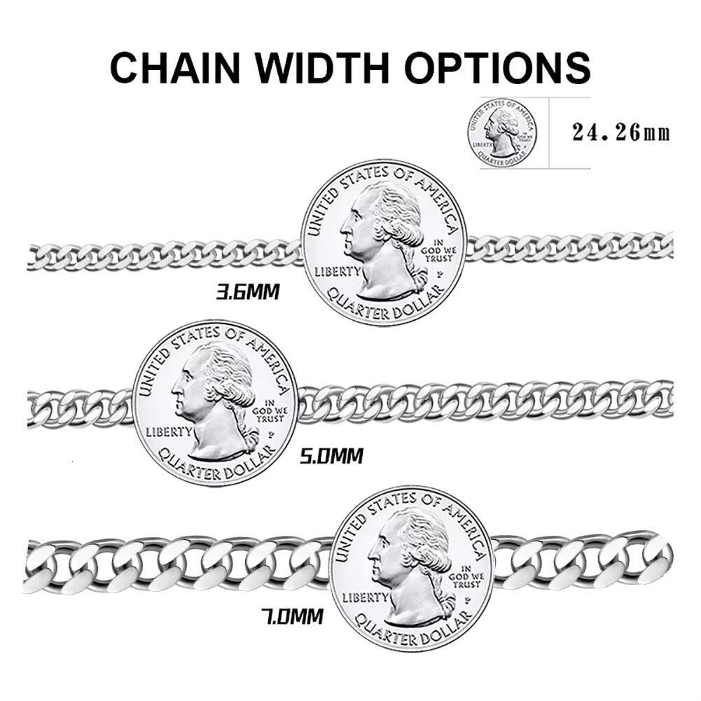 BSB104 RINNTIN 925 Sterling Silver Italian 3.6mm Solid Diamond-Cut Cuban Link Curb Chain Bracelet for Men Women