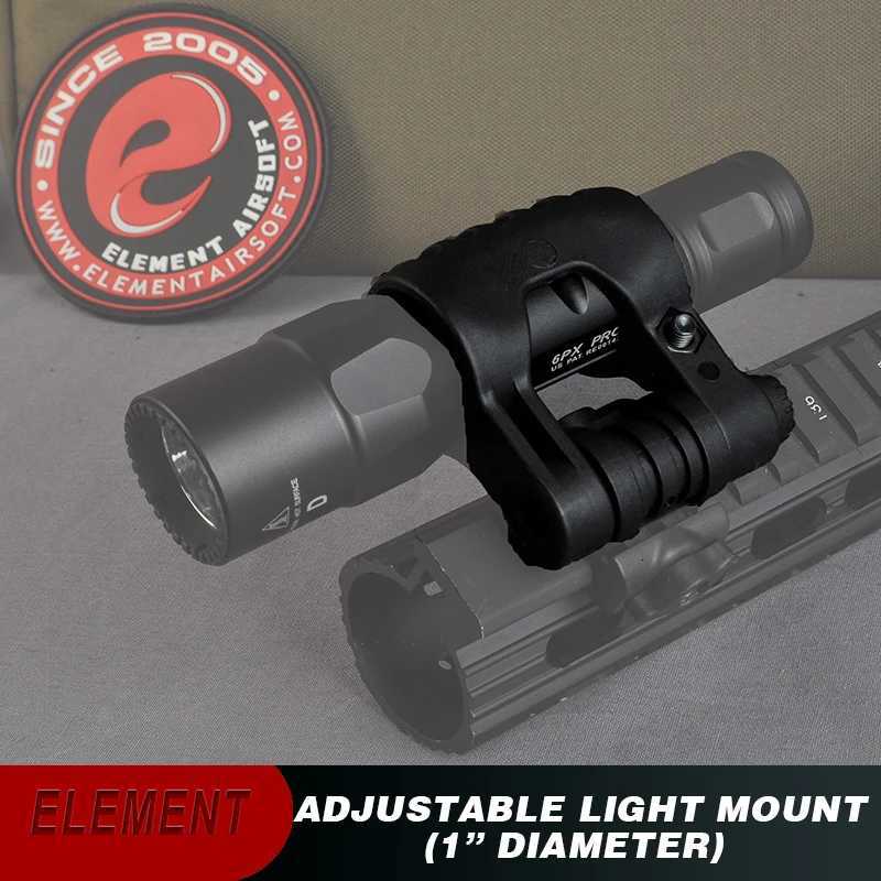 ent Airsoft Tactical Light Mount Adjustment 25.4mm Diameter 360 Holder Rif Hunting Flashlight Mount Weapon Light XJ250718