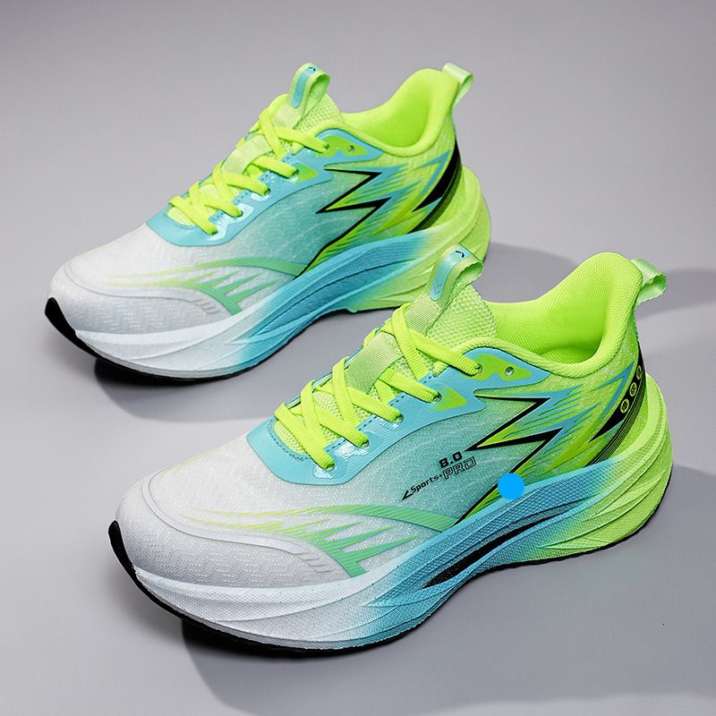 Men's 2025 Summer New Carbon Plate Ultra-light Sports Professional Racing Breathable Soft Sole Shock Absorption Wear-resistant Running Shoes