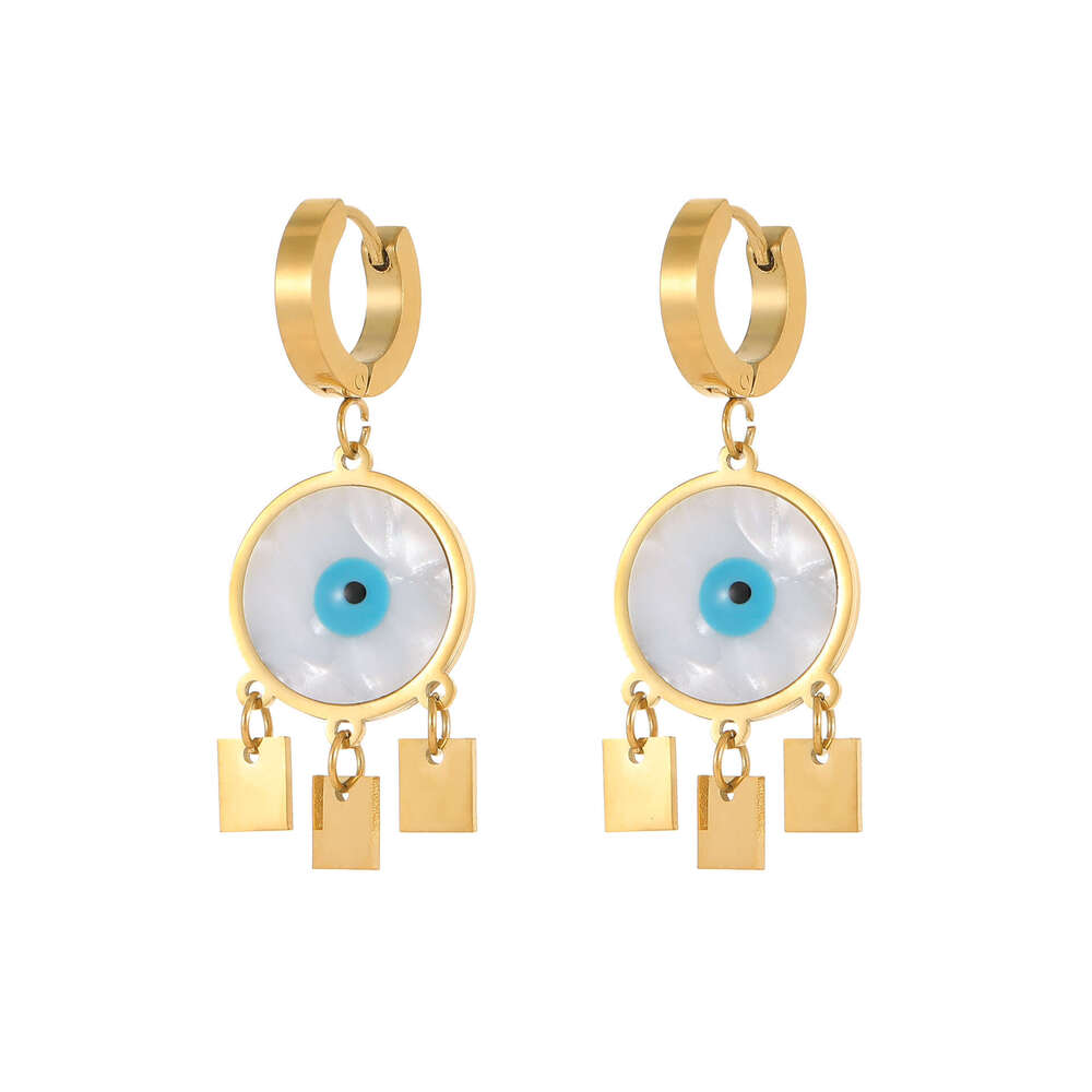 Hot Selling Natural Stone Diy Light High Sense Eye Earrings Niche Ins Style Jewelry