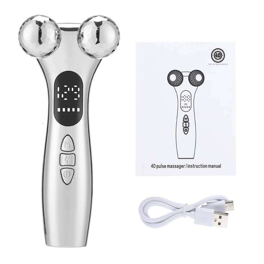 Face Lift Roller Massager LED Display Electric Facial Micro-current Instrument Skin Tighten Massage Beauty Devices