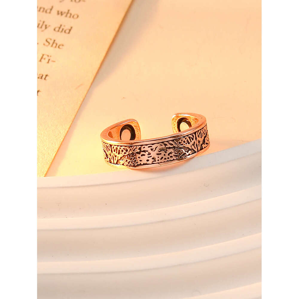 Viking Tree of Life Open Set Magnetic Bracelet Ring Jewelry